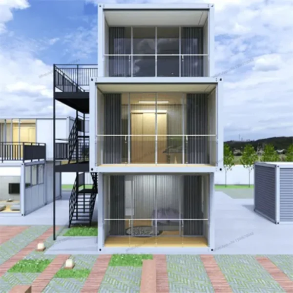 Prefabricated 2-story 3-bedroom Container House